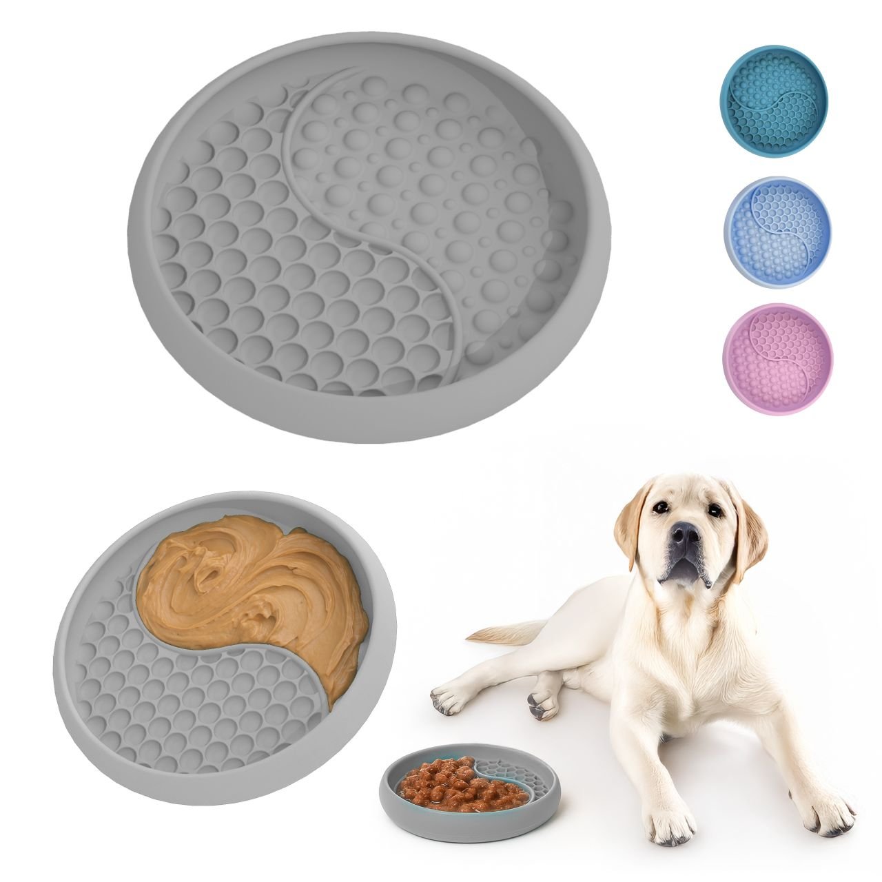 Labrador with YAMI grey bowl